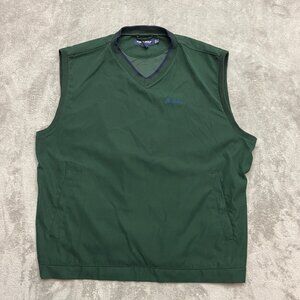 Polo Golf Ralph Lauren Mens XL Side Zip Windbreaker Vest Forest Green